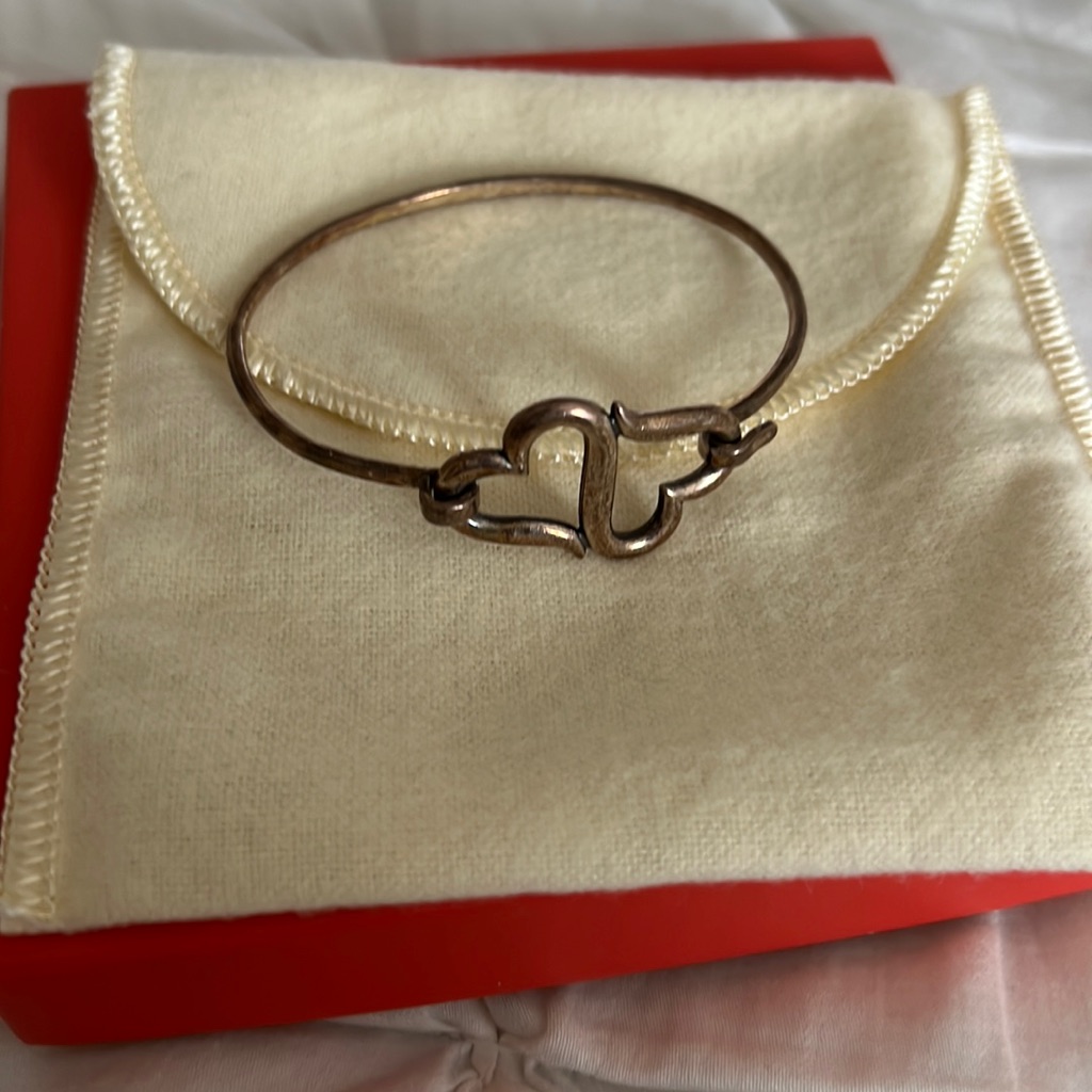 James Avery Double Heart Bangle Bracelet
